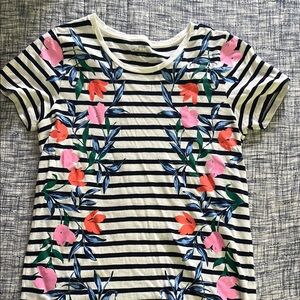 Striped Floral Print Shirt